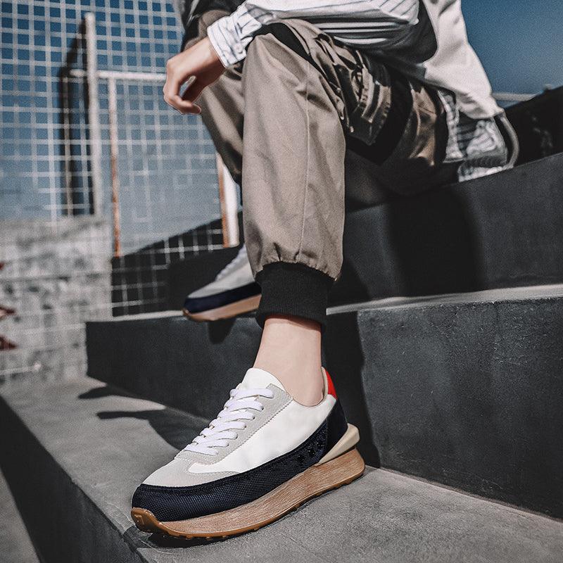 Men Fashion Platform Sneakers Outdoor Non-slip Breathable Shoes New Trend Wild Casual Comfortable Shoes Fashion Sneakers Breathable Comfort Walking Shoes For Mens