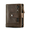 Men's Bag Zipper Buckle Multi-Card First Layer Cowhide Coin Purse Short Leather Men's Wallet