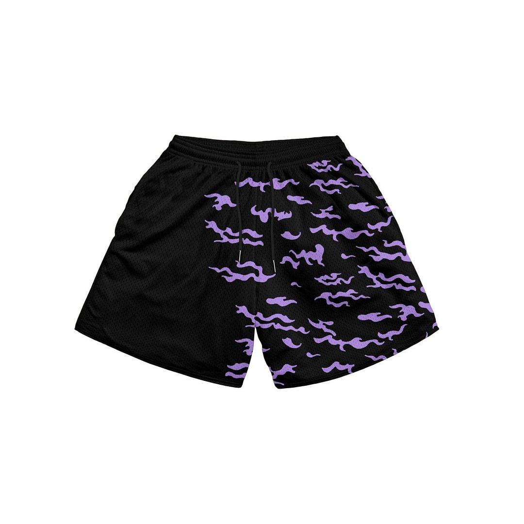 Men's Beach Short Trunks Summer Casual Shorts Gym Sport Quick Dry Mesh Shorts Running Basketball Shorts For Male Mesh Breathable Pants with Elastic Waist Drawstring and Pockets