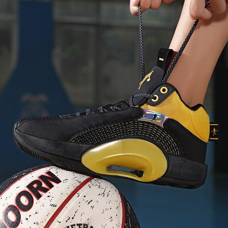 Men's Casual Breathable Comfortable Cushioned Soft Professional Sports Basketball Shoes Outdoor Street Sports Shoes Lightning Professional Anti Slip Sports Shoes For Running Walking