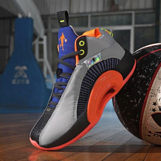 Men's Casual Breathable Comfortable Cushioned Soft Professional Sports Basketball Shoes Outdoor Street Sports Shoes Lightning Professional Anti Slip Sports Shoes For Running Walking