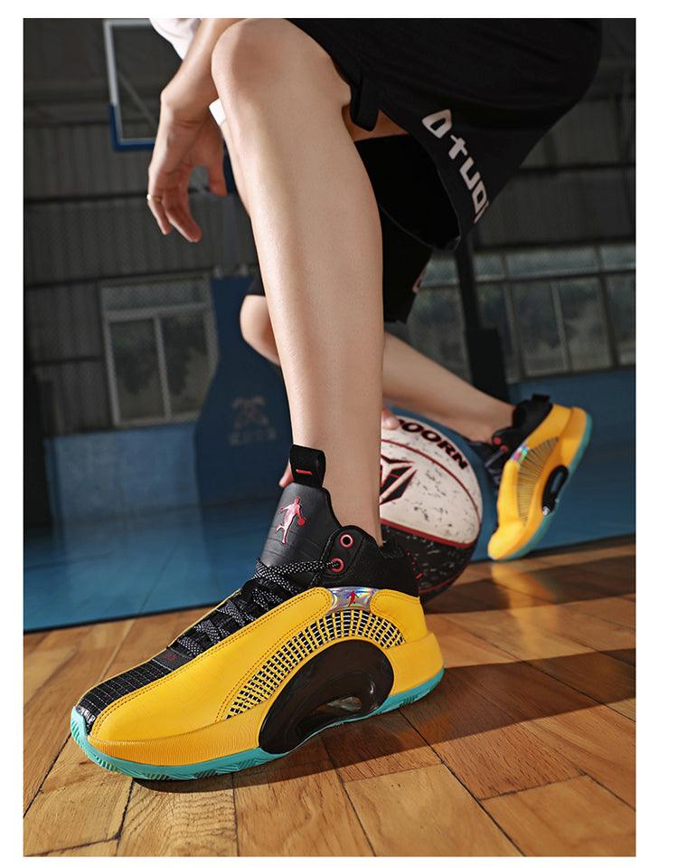 Men's Casual Breathable Comfortable Cushioned Soft Professional Sports Basketball Shoes Outdoor Street Sports Shoes Lightning Professional Anti Slip Sports Shoes For Running Walking