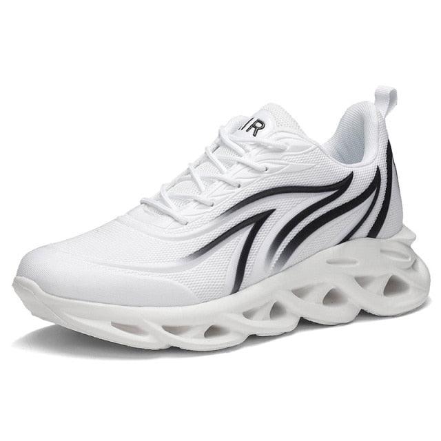 Men's Casual Sneakers Flame Print Running Mesh Shoes Outdoor Lightweight Twist Bottom Breathable Tennis Sport Shoes For Workout Walking Outdoor Sport Gym Fashion Sneakers