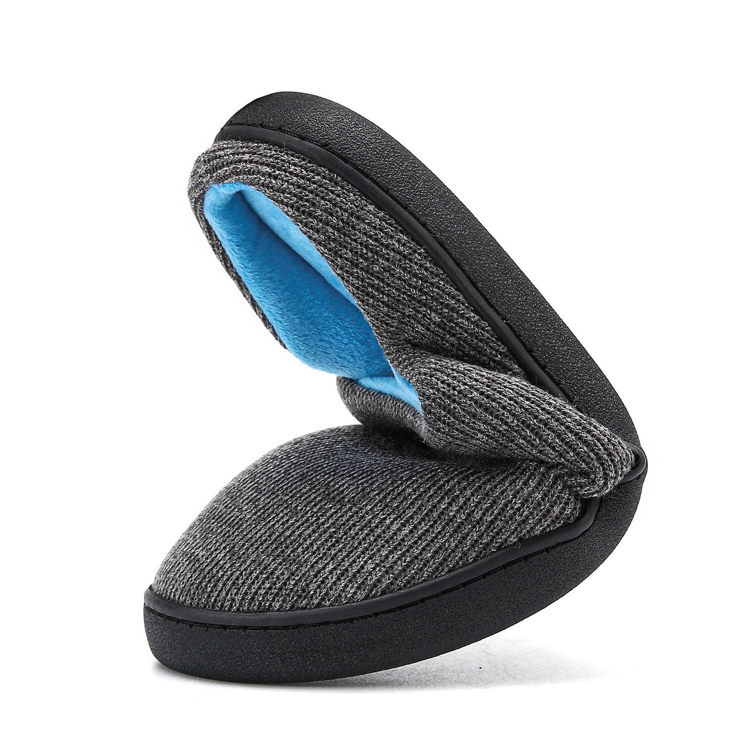 Men's Cotton Fabric Slippers Indoor Non-Slip Home Fur Couple Flat  Men Winter Slipper Cotton Memory Foam Slippers Comfort Knitted Cotton-blend Closed Toe House Indoor Outdoor Shoes