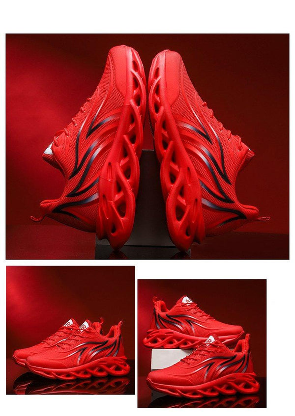Men's Flame Printed Sneakers Flying Weave Sports Comfortable Running Outdoor Men Athletic Shoes Breathable Casual Sports High Quality Sport Design Sneaker
