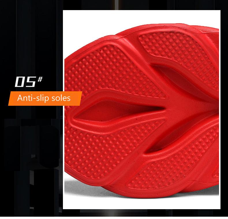 Men's Flame Printed Sneakers Flying Weave Sports Comfortable Running Outdoor Men Athletic Shoes Breathable Casual Sports High Quality Sport Design Sneaker