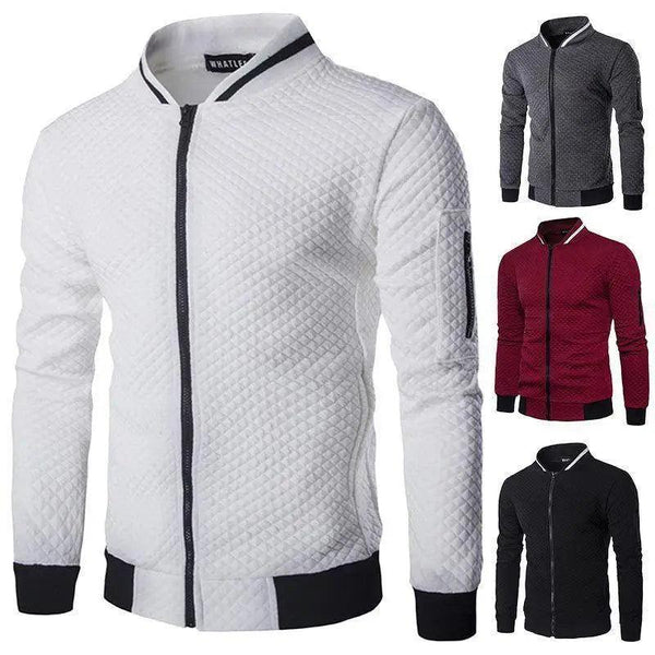 Men's Jacket Casual Sportswear Jogger Running Fitness Jacket for Men Solid Warm Bomber Jacket Unique Design Sports Jacket Classic Up Jacket For Men