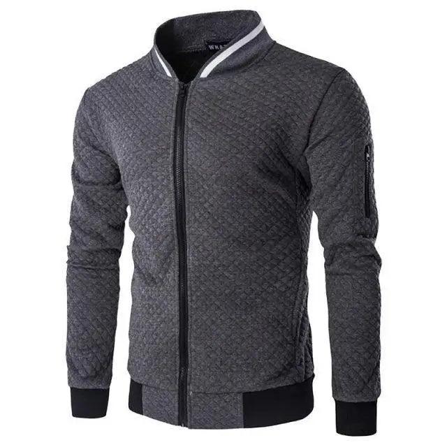 Men's Jacket Casual Sportswear Jogger Running Fitness Jacket for Men Solid Warm Bomber Jacket Unique Design Sports Jacket Classic Up Jacket For Men