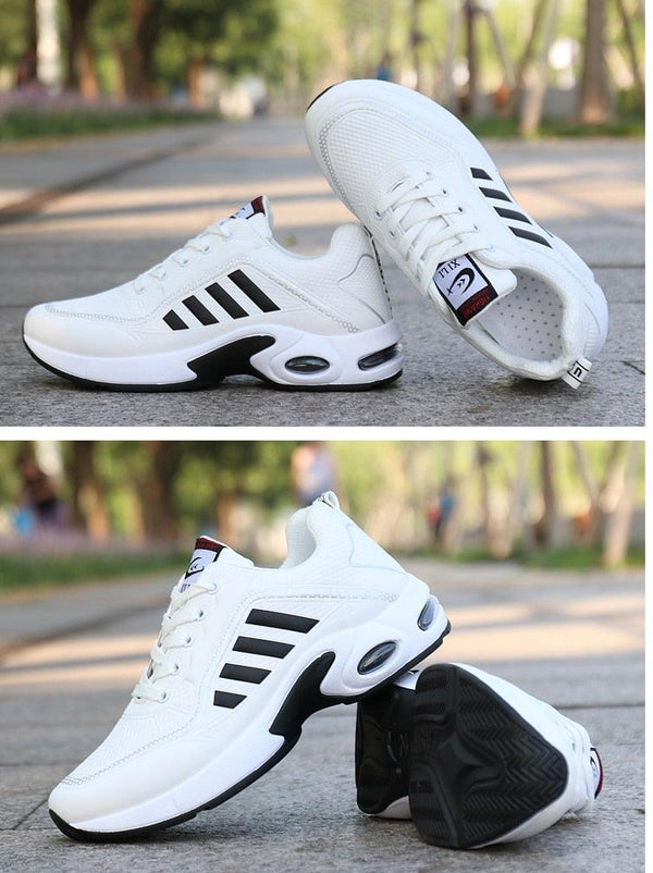 Men's  Leather Autumn Shoes Casual Sneakers Tennis Fashion White Trainers Sneakers Casual Leather Fashion Sneakers Breathable Sports Running Sneakers