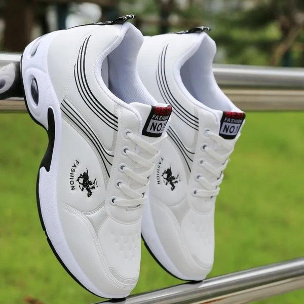 Men's  Leather Autumn Shoes Casual Sneakers Tennis Fashion White Trainers Sneakers Casual Leather Fashion Sneakers Breathable Sports Running Sneakers