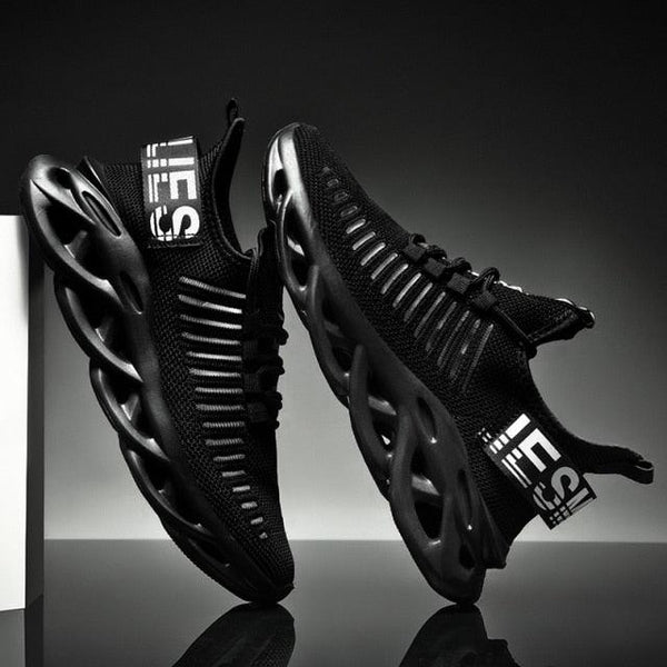 Men's Luxury Sneakers Autumn Mens Casual Shoes Lace-Up Breathable Light Running Tenis Shoes Modern Sneakers Breathable Black Trendy Sneakers