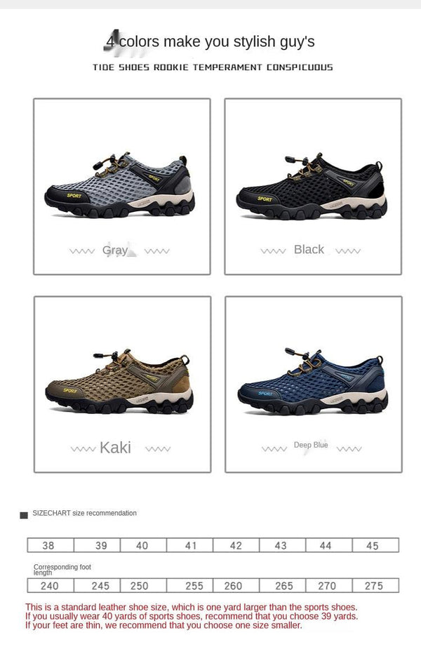 Men's Non-Slip Hiking Climbing Water Sports Shoes Beach Barefoot Surfing Shoes Outdoor River Upstream Quick Dry Barefoot Beach Sneakers Swim Boating Fishing Yoga Gym