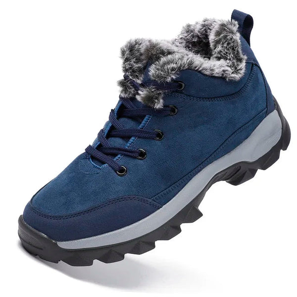 Men's snow boots with winter fleece insulation, outdoor boots, cotton shoes, lightweight boots