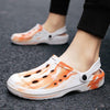 Men's Summer Hole Shoes Soft Rubber Lightweight Garden Clogs Couples Arch Support Clogs Garden Shoes Slip-on Outdoor Beach Slippers Mixed Colors Sandals