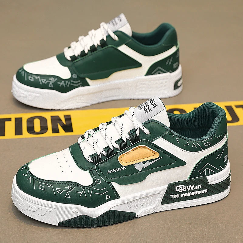 Men's thick soled shoes are fashionable breathable deodorizing wear-resistant and shock-absorbing