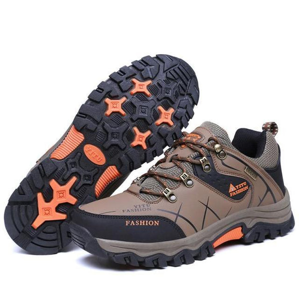 Men's Winter Snow Boots Waterproof Leather Sports Super Warm Men's Boots Outdoor Hiking Boots Work Travel Shoes Trail Climbing Shoes Lace Up Anti-Slip Waterproof Working Outdoor Boots