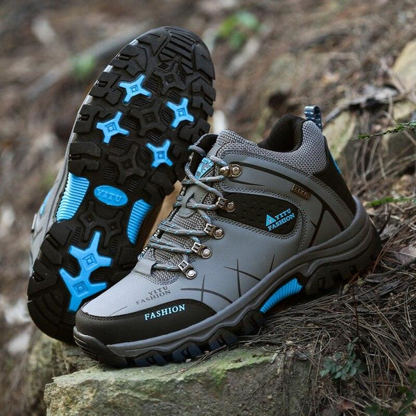 Men's Winter Snow Boots Waterproof Leather Sports Super Warm Men's Boots Outdoor Hiking Boots Work Travel Shoes Trail Climbing Shoes Lace Up Anti-Slip Waterproof Working Outdoor Boots