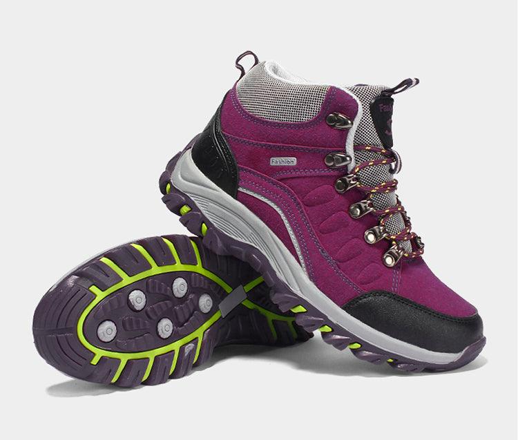 Men's Women's New Outdoor Climbing Hiking Sports Shoes Comfortable Breathable Wear-Resistant Men's Soft Casual Shoes Outdoor Walking Lace Up Anti-Slip Comfortable Ankle Booties