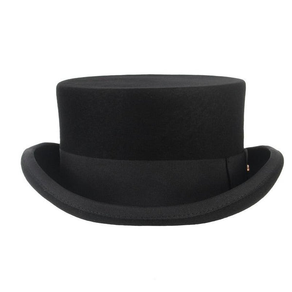 Men Simple Classic Wool Hat For Men/Women New Pork Pie Hat Men's Porkpie Breathable Hats Flat Top Men's Fedora Hat Party Costume Fedoras Black Hats