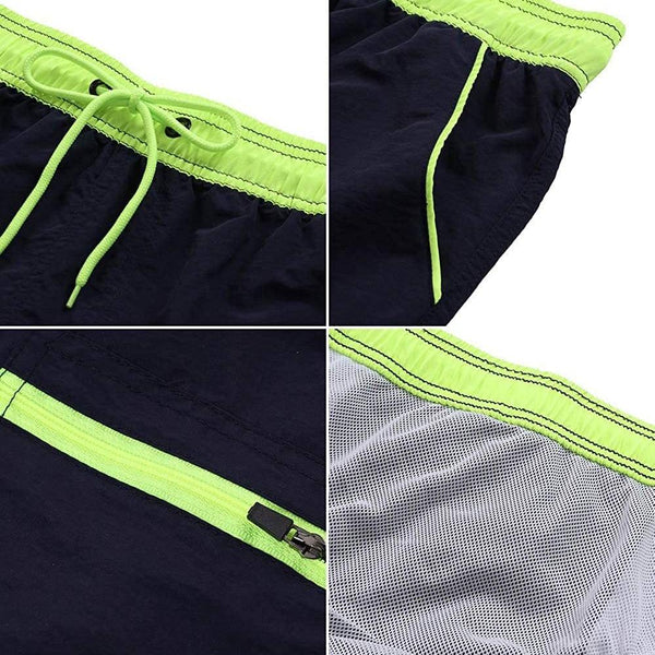 Men Swimwear Shorts Male Swimming Trunks Swimsuits Man Surf Beach Swim Sports Pants Board Mesh New Summer Men's Clothing  Beach Swimming Casual with Adjustable Elastic Cord
