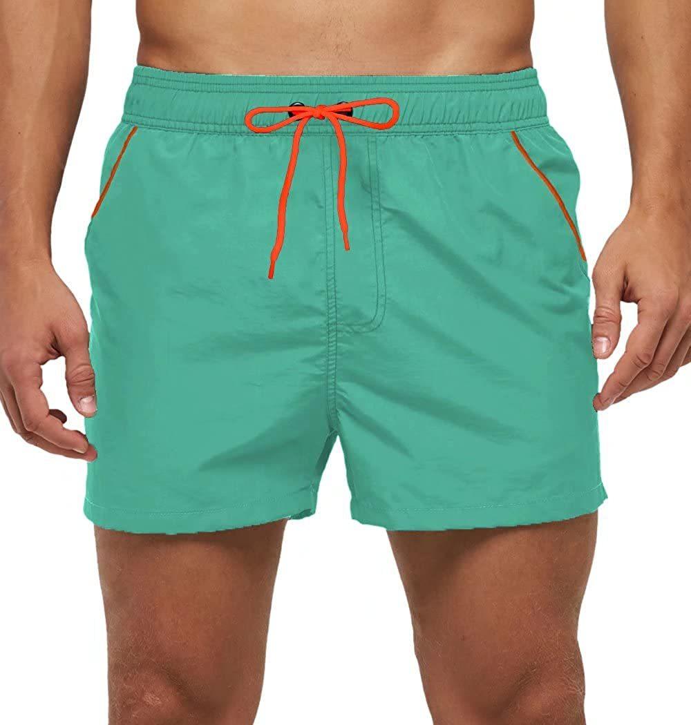 Men Swimwear Shorts Male Swimming Trunks Swimsuits Man Surf Beach Swim Sports Pants Board Mesh New Summer Men's Clothing  Beach Swimming Casual with Adjustable Elastic Cord