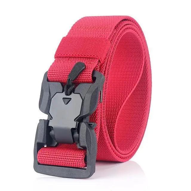 Men Tactical Quick Release Magnetic Buckle Belt Classic Soft Nylon Sports Duty Work Belts