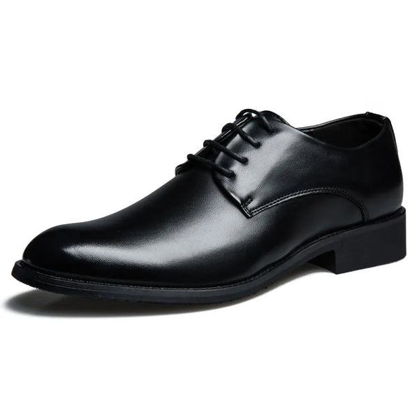 Men Wedding Leather Business Men's Dress Pointed Casual Youth British Style Inner Heightening Spring  New Arrivals Shoes