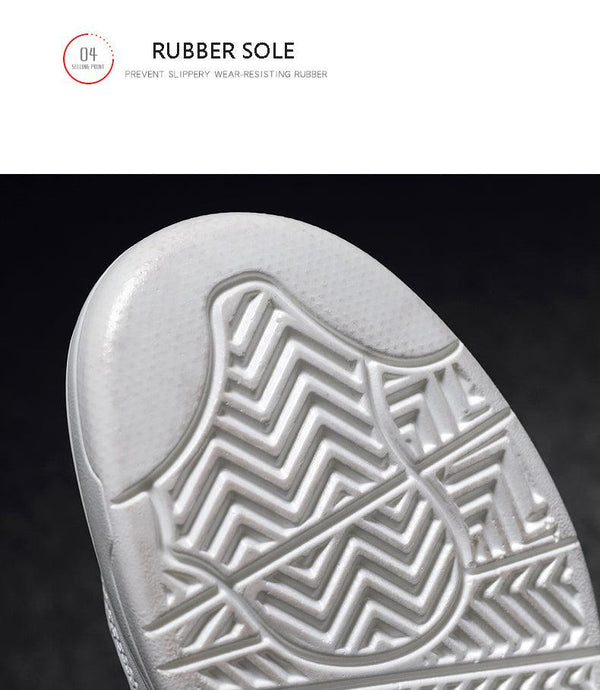 Men White Casual Leather Fashion Sneakers Breathable Sports Running Shoes Leather Running Sport Air Cushion Outdoor Training Sneakers High Quality Design