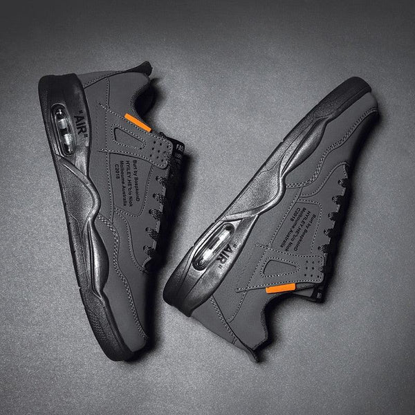 Men White Casual Leather Fashion Sneakers Breathable Sports Running Shoes Leather Running Sport Air Cushion Outdoor Training Sneakers High Quality Design