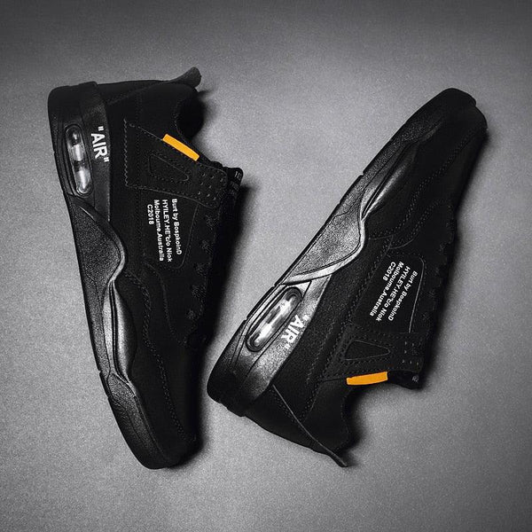 Men White Casual Leather Fashion Sneakers Breathable Sports Running Shoes Leather Running Sport Air Cushion Outdoor Training Sneakers High Quality Design