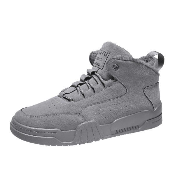 Men Winter Comfortable Shoes Warm Fur Snow Boots Ankle Winter Boots For Men Plush Sneakers High-Top Outdoor Snow Boots Water Resistant Shoes Anti-Slip Fully Fur Lined Casual Lightweight Shoes