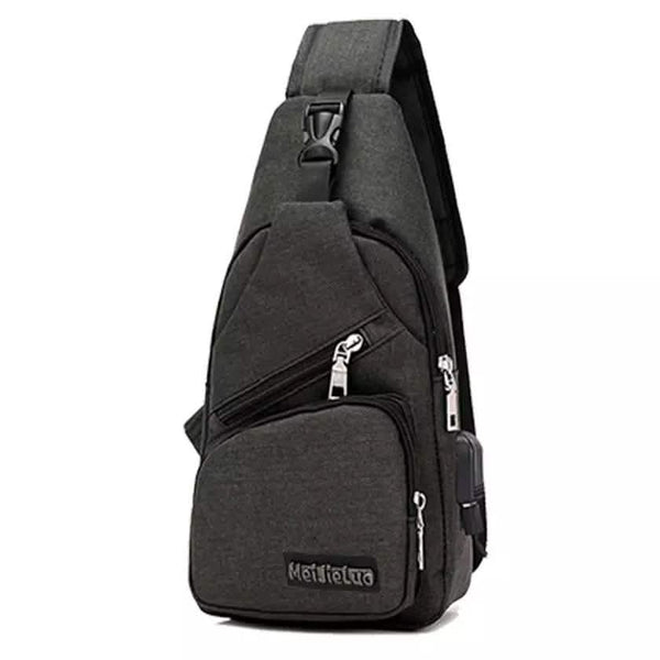 Men Women Crossbody Shoulder Bag with USB Port