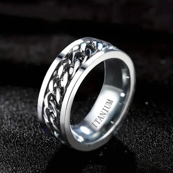 Men's 8mm Titanium Steel Ring