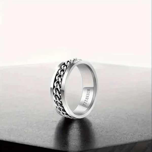 Men's 8mm Titanium Steel Ring