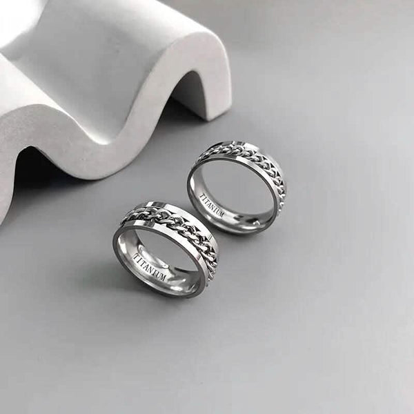 Men's 8mm Titanium Steel Ring