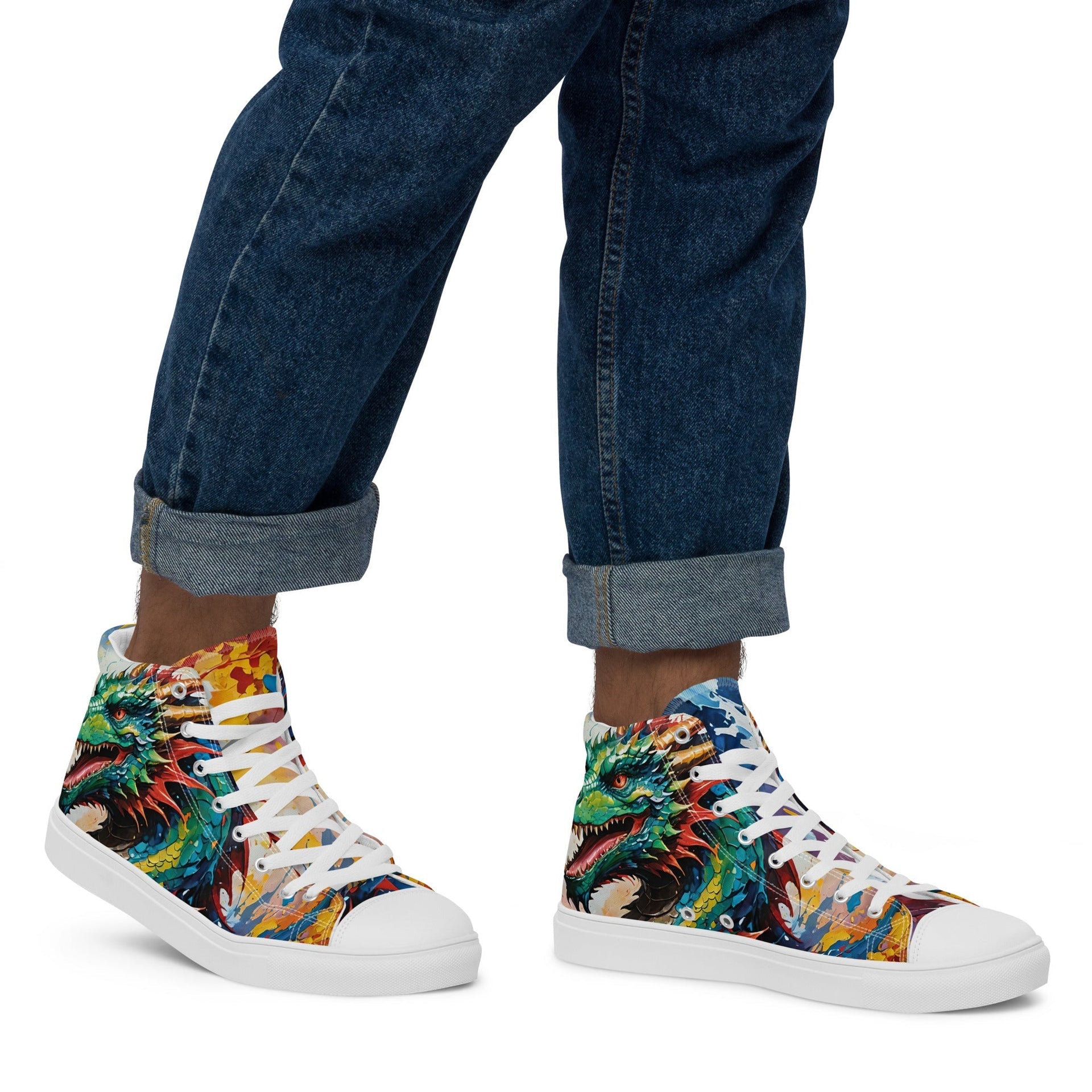 Acrylic Dragon Men’s High Top