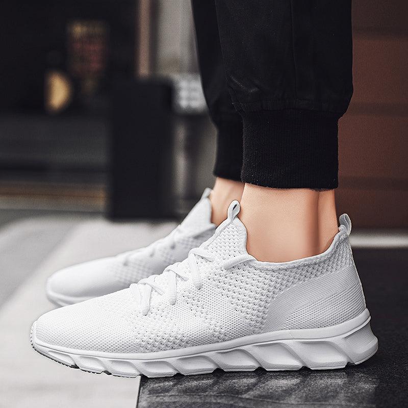 Mens Black Sneakers Casual Summer High Quality Mesh Sneakers Lightweight Breathable Mesh Sneakers Fashion Tennis Breathable Walking Gym Work Sneakers