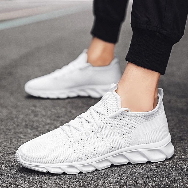 Mens Black Sneakers Casual Summer High Quality Mesh Sneakers Lightweight Breathable Mesh Sneakers Fashion Tennis Breathable Walking Gym Work Sneakers