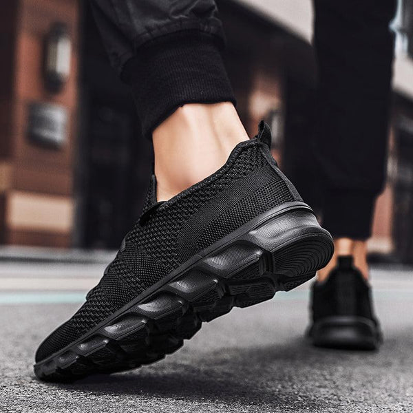 Mens Black Sneakers Casual Summer High Quality Mesh Sneakers Lightweight Breathable Mesh Sneakers Fashion Tennis Breathable Walking Gym Work Sneakers