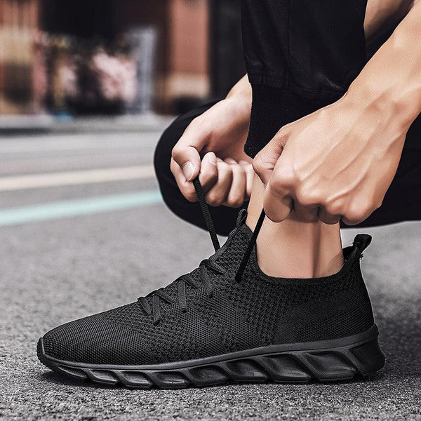 Mens Black Sneakers Casual Summer High Quality Mesh Sneakers Lightweight Breathable Mesh Sneakers Fashion Tennis Breathable Walking Gym Work Sneakers