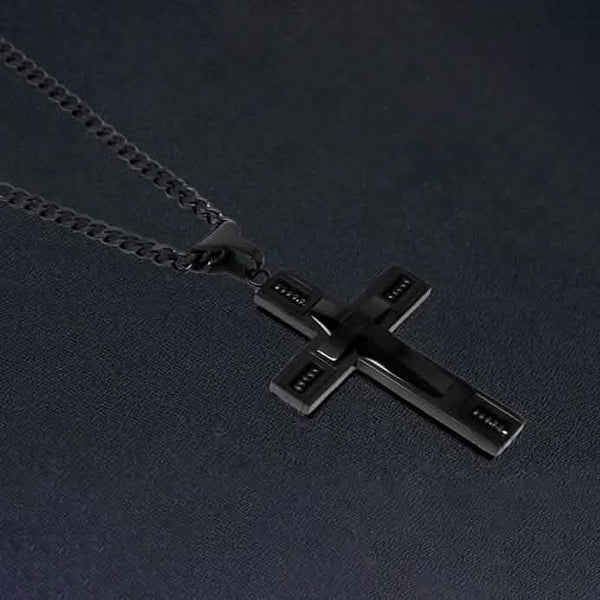 Men's Cross Necklaces in Stainless Steel