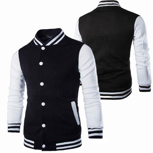 Mens Fashion Casual Slim Fit Jacket Men/Boy Baseball Jacket Men Fashion Design Classic Elegant Clothing Men's College Comfortable Jacket High School Long Sleeves Jackets