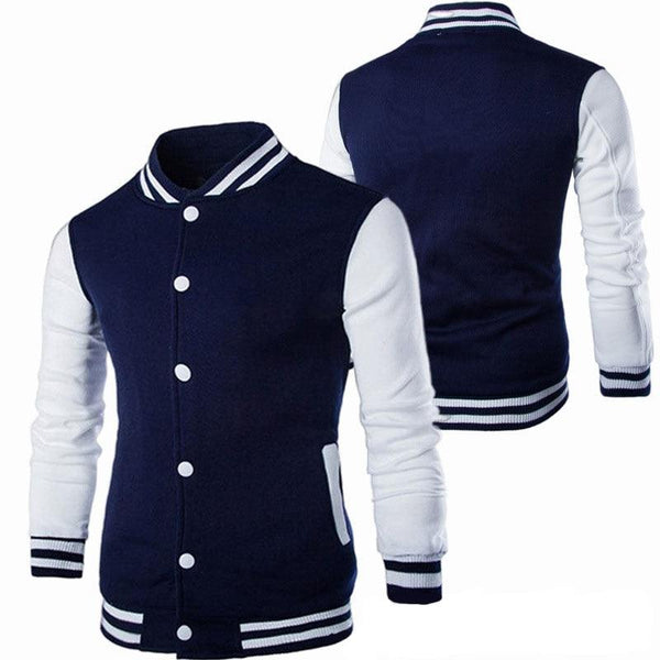 Mens Fashion Casual Slim Fit Jacket Men/Boy Baseball Jacket Men Fashion Design Classic Elegant Clothing Men's College Comfortable Jacket High School Long Sleeves Jackets