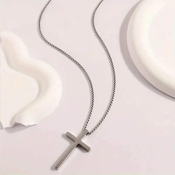 Men's Fashion Stainless Steel Cross Pendant Necklace