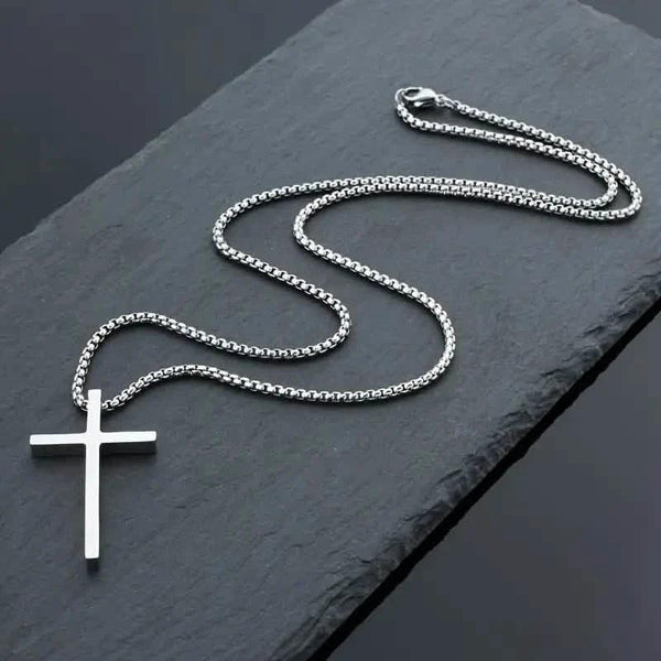 Men's Fashion Stainless Steel Cross Pendant Necklace