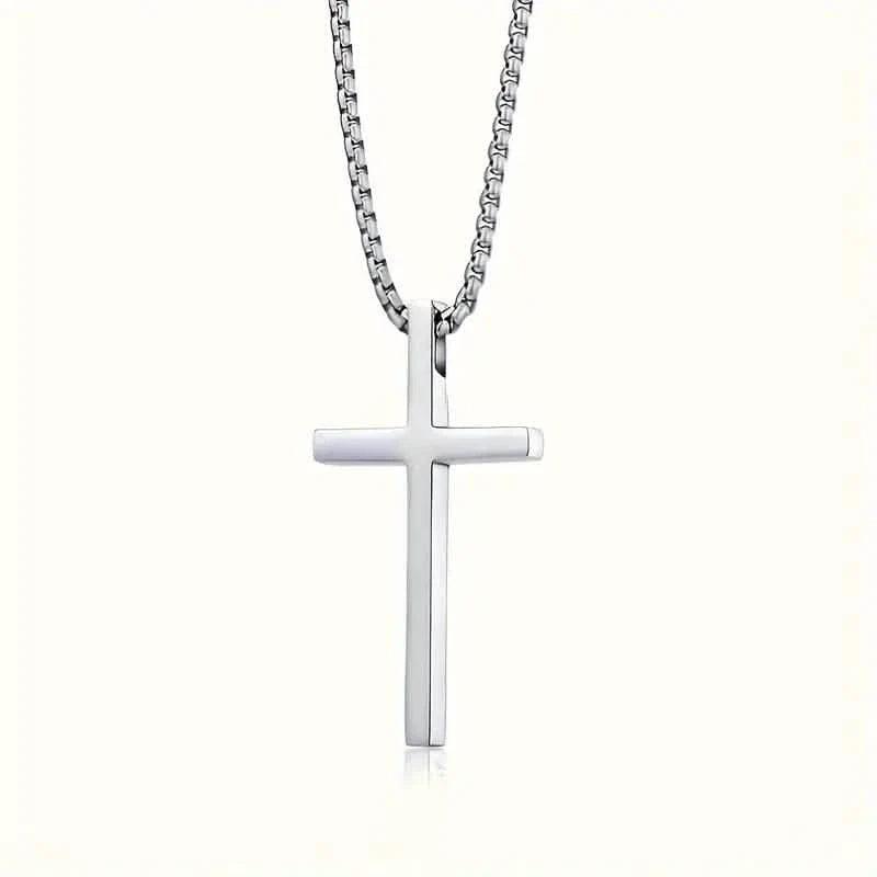 Men's Fashion Stainless Steel Cross Pendant Necklace