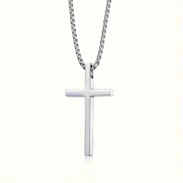 Men's Fashion Stainless Steel Cross Pendant Necklace