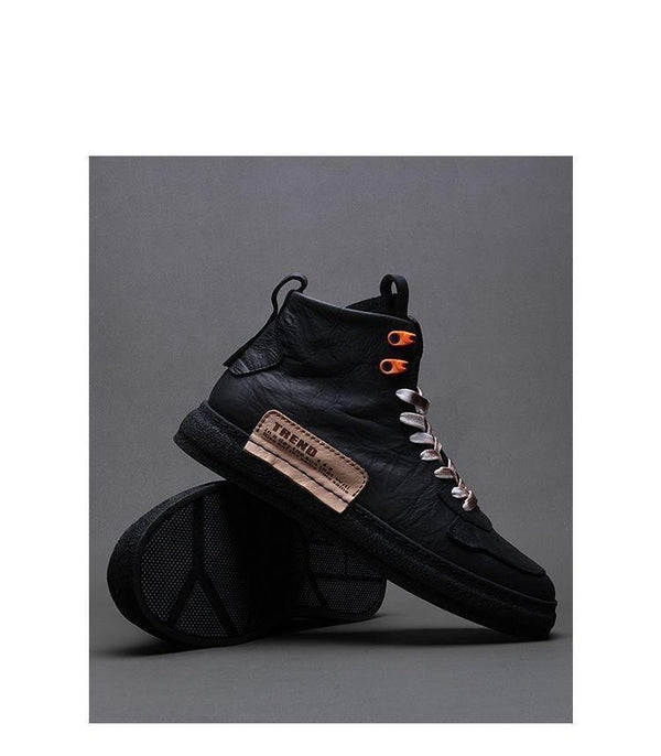 Mens Handmade Sneakers Leather Breathable Dress Shoes Luxury Shoes Casual Shoes Flat Footwear Classic Black White Men Fashion Walking Leather Mens Sneakers