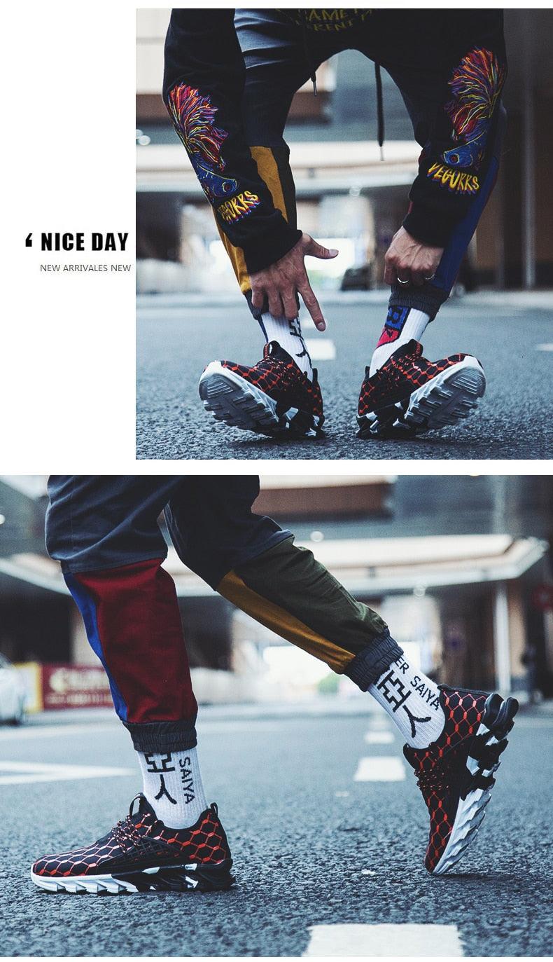 Mens Lightweight Breathable White Sneakers Casual Spring New Fashion Comfortable Walking  Slip-On Sneakers Breathable Fashion Athletic Gym Casual Tennis Sneakers Modern Design Shoes