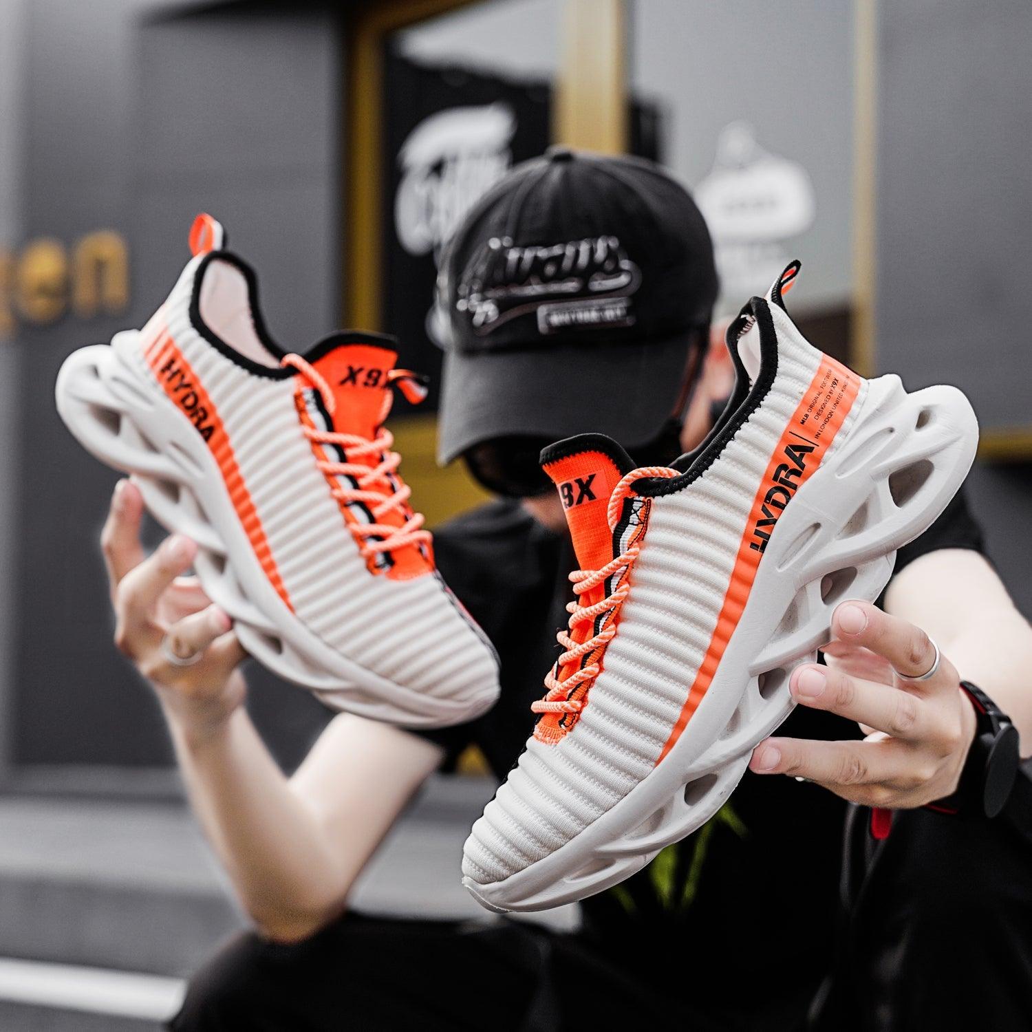 Mens Modern Sneakers Autumn Breathable Black Trendy Sneakers Men Walking Casual Light Sports Men's Running Sneakers Non Slip Athletic Tennis Sneakers